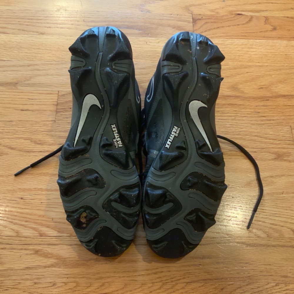 Nike Alpha Menace Shark 3 Cleats Size 10 Black/White/Grey - Picture 7 of 8
